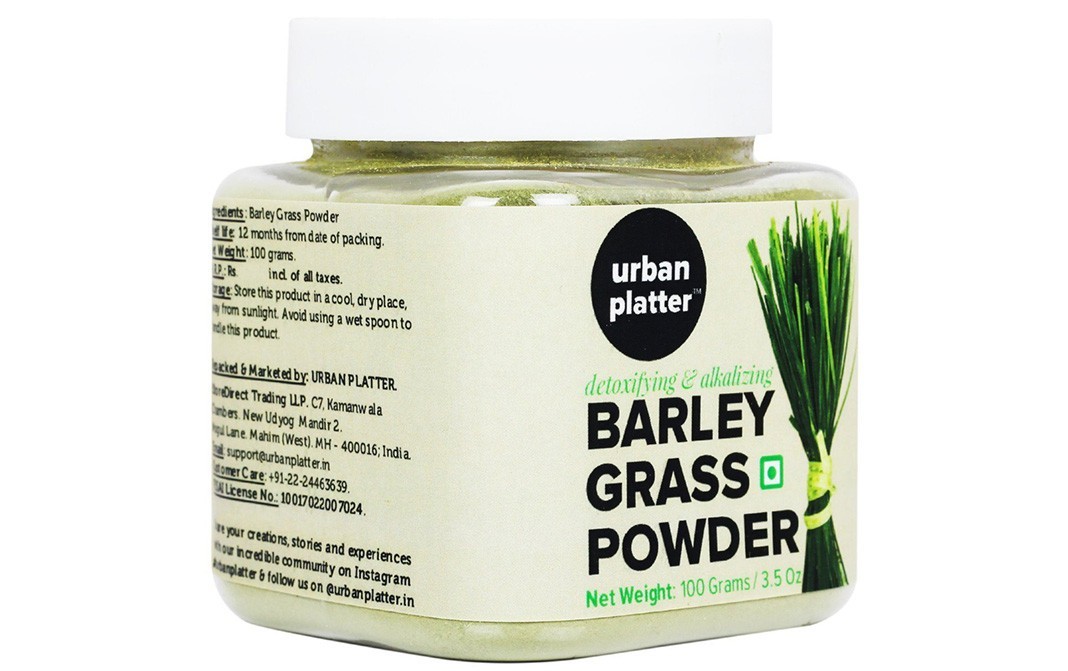 Urban Platter Barley Grass Powder    Glass Jar  100 grams